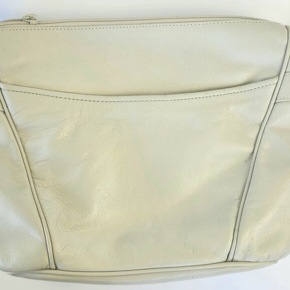 Vintage - Off-white - Genuine Leather Shoulder Bag - Made in Korea - Picture 5 of 12